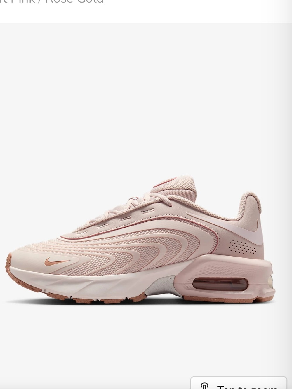Nike Women's Air Max Sneakers - Light Pink with Rose Gold Accents